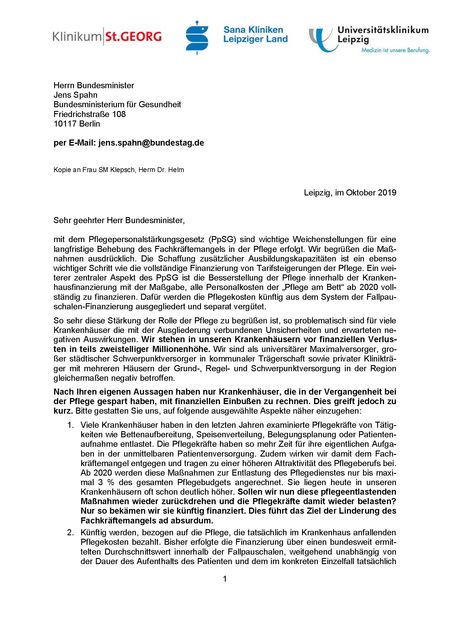 Offener brief an Gesundheitsminister Spahn