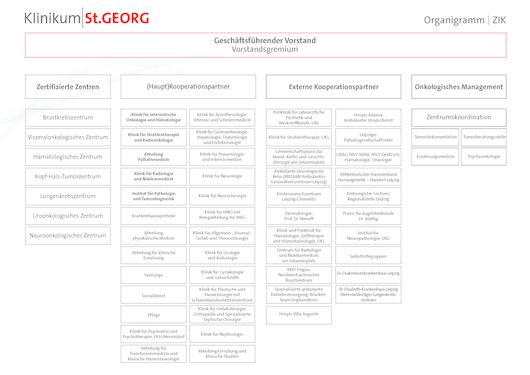 Organigramm Zentrum für Interdisziplinäre Krebsmedizin