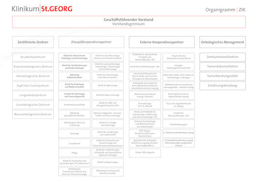 Organigramm Zentrum für Interdisziplinäre Krebsmedizin