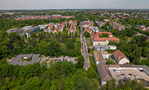 Luftaufnahme vom Gelände des Klinikums.